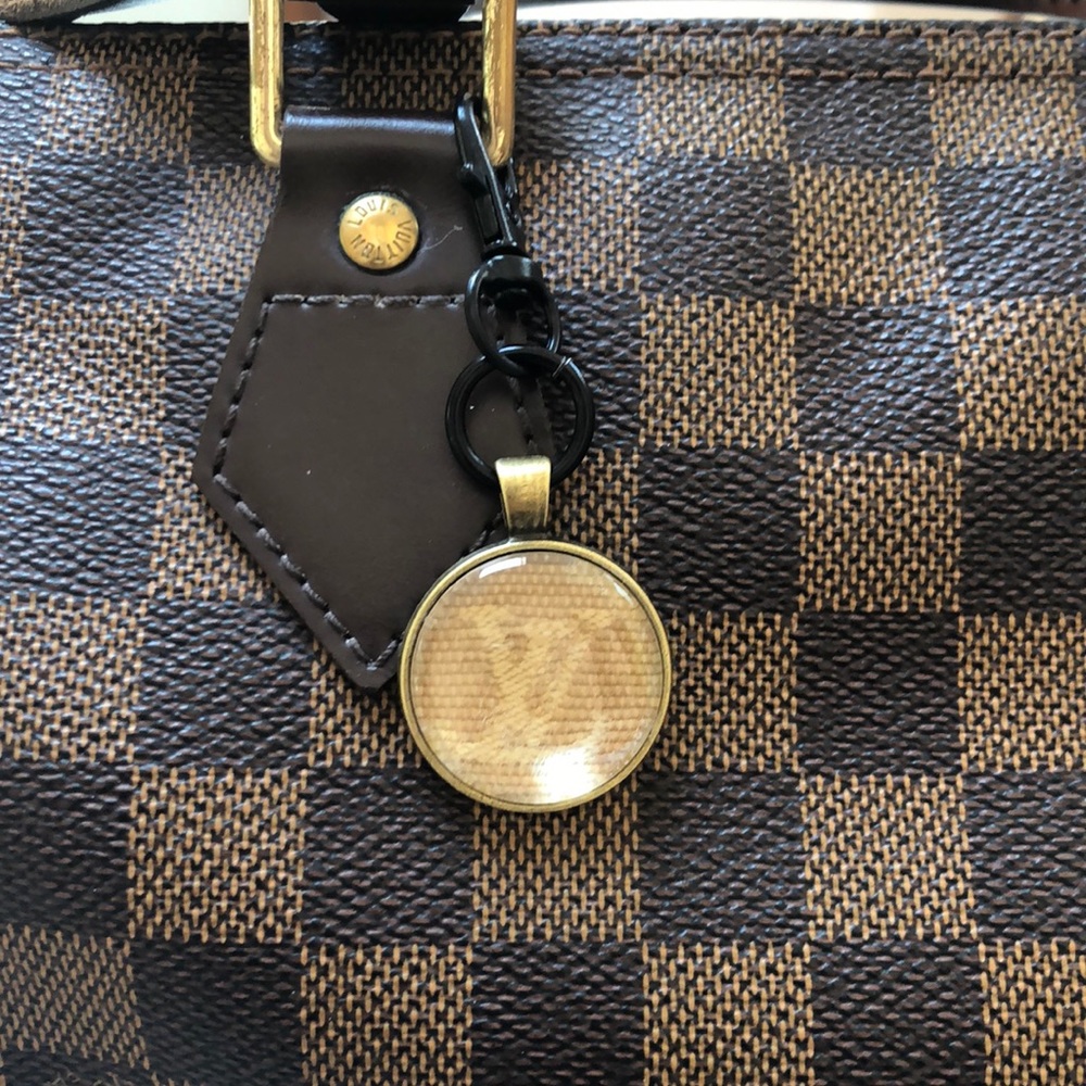 Handmade LV bag charm/ key chain